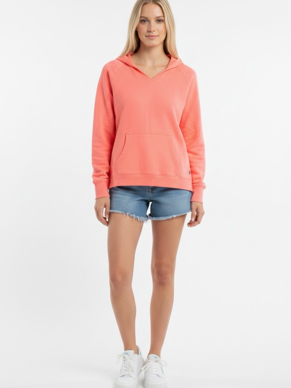 tek gear Coral V-Neck Pullover Hoodie • Size Large